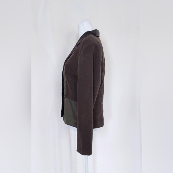 Helene Blake Petite Blazer Womens 6P Green Long Sleeve Collared - Picture 3 of 6